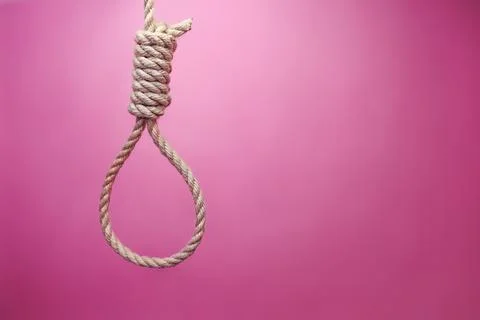 Gallows on pink background Stock Photos