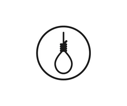 Gallows rope icon. Vector illustration, flat design. 스톡 일러스트