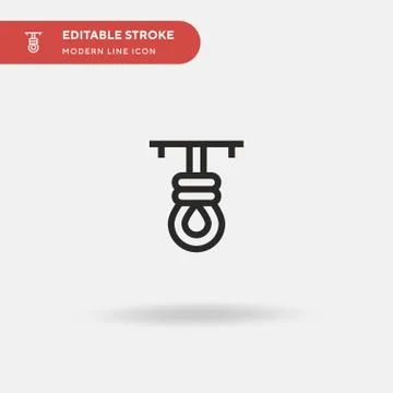 Gallows Simple vector icon. Illustration symbol design template for web mobil Stock Illustration