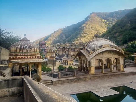 Galta Ji Temple complex in Jaipur, India 写真素材