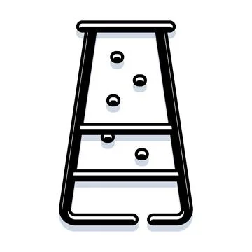 Galton box displaying probability and random distribution Illustration