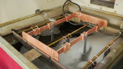 Galvanic bath, Engineering production. Stock Footage 90954056