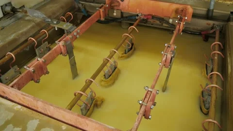 Galvanic bath, Engineering production. Stock Footage 90954249
