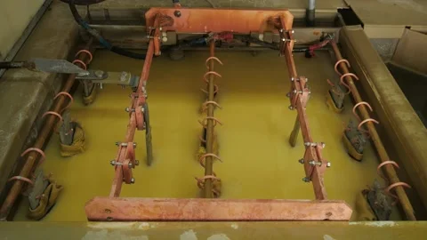 Galvanic bath, Engineering production. Stock Footage 90954394