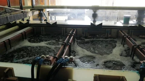 Galvanic bath, Engineering production.  Stock Footage 90954867