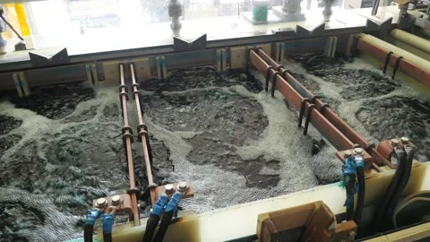 Galvanic bath, Engineering production.  Stock Footage 90955134