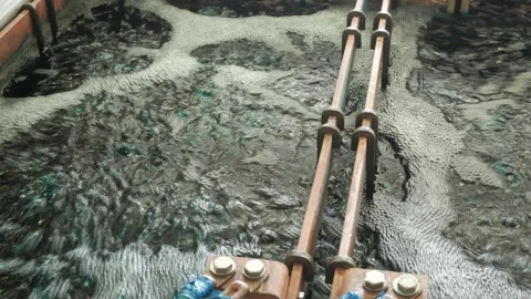 Galvanic bath, Engineering production. Stock Footage 90955460