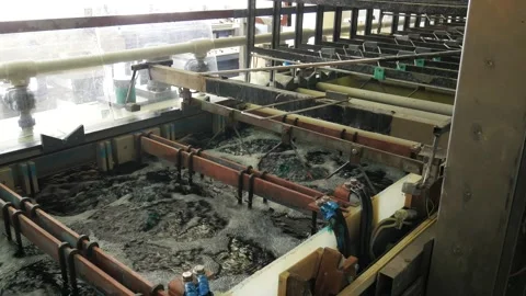 Galvanic bath, Engineering production.  Stock Footage 90955715