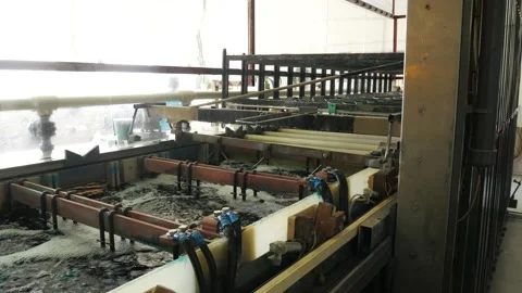 Galvanic bath, Engineering production.  Stock Footage 90956352