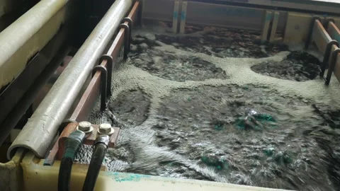 Galvanic bath, Engineering production.  Stock Footage 90956643