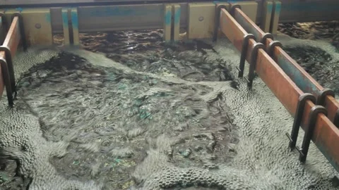 Galvanic bath, Engineering production.  Stock Footage 90956779