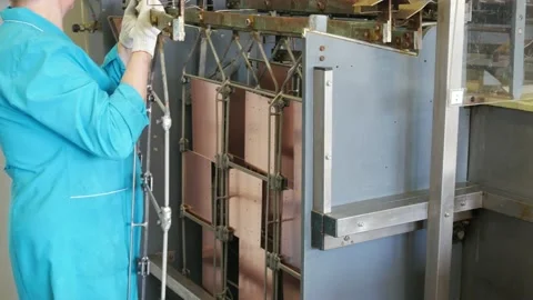 Galvanic bath, Engineering production.  Stock Footage 90957168