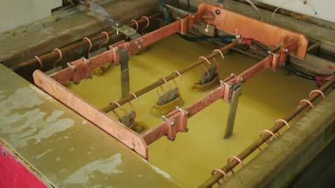 Galvanic bath, Engineering production Stock Footage 90959224
