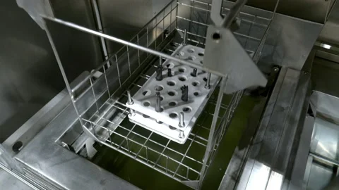 Galvanic baths. Drill manufacturing plant. Stock Footage 172017320