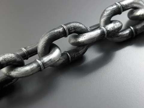 Galvanized chain Stock Photos