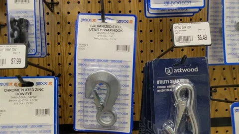 Galvanized Steel Utility Snap Hook Product Stock Footage 175860862