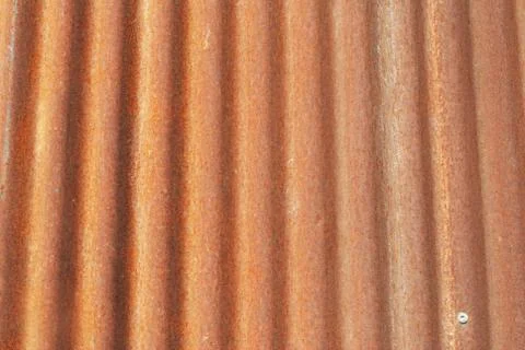 Galvanized surface that is rusty red Because it has been used for a long time Stock Photos