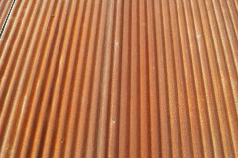 Galvanized surface that is rusty red Because it has been used for a long time Stock Photos