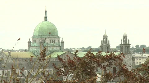 Galway Cathedral Rooftop Stockbeeldmateriaal 373288