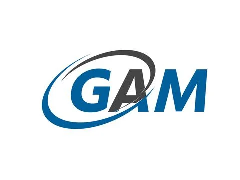 GAM initial letter logo design, vector template Stock Illustration