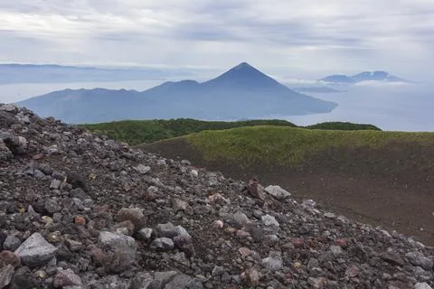 Gamalama mountain Stock Photos