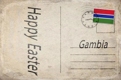 Gambia Easter Sunday Background Stock Illustration