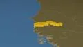 Gambia extruded. Solids. 4k or 4k+ Resolution