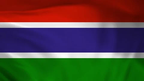Gambia flag animation Stock Footage 245552438