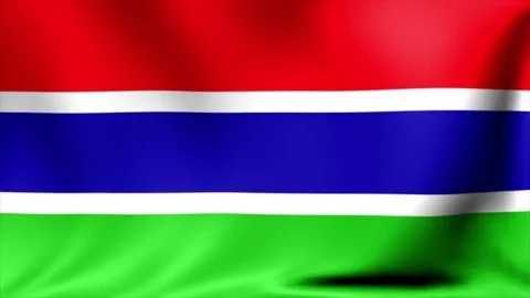 Gambia Flag. Background Seamless Looping Animation. 4K High Definition Video Video stock 71781528