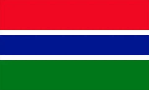 Gambia Flag Design Stock Illustration