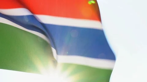 Gambia Flag Flapping Stock Footage 118961709
