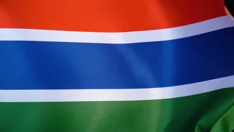 Gambia Flag Flapping Stock Footage 118966196