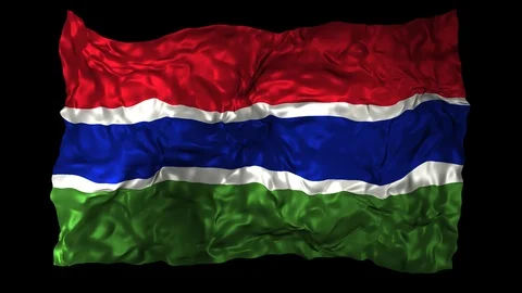 The Gambia flag Stock Footage 110859998