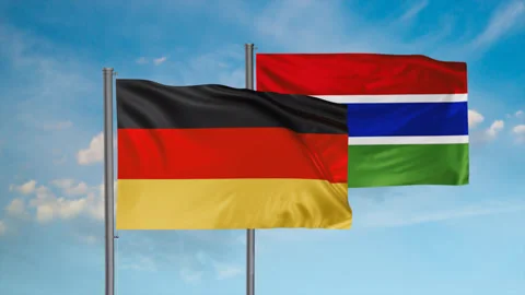 Gambia flag Stock Footage 245111033