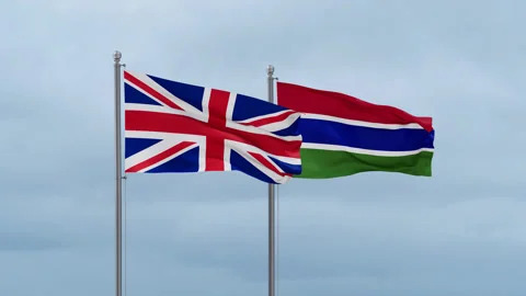 Gambia flag Video stock 251747320