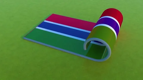 Gambia Flag Stock Footage 260679884