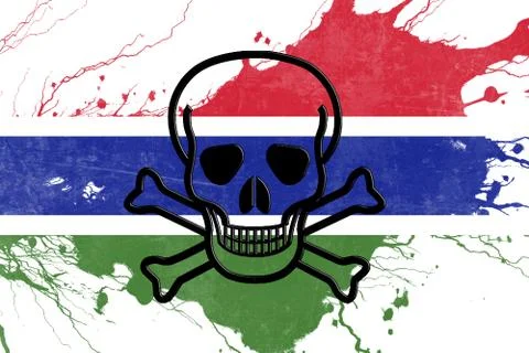 Gambia flag Stock Illustration