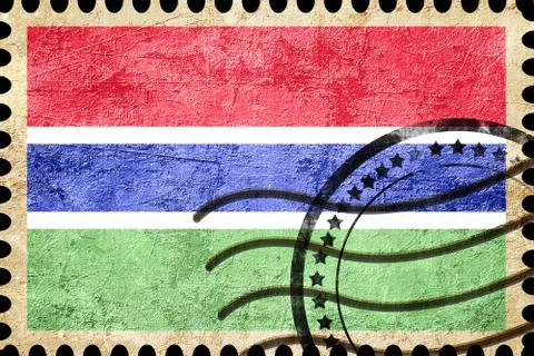 Gambia flag Stock Illustration