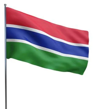 Gambia Flag Image Stock Illustration