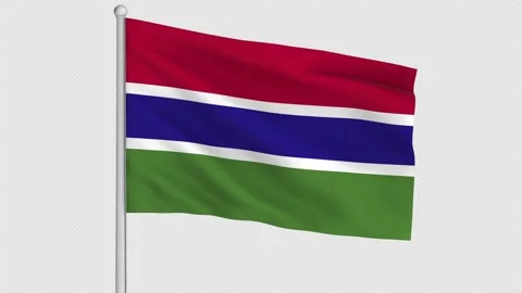 Gambia Flag Loop Stock Footage 226986103