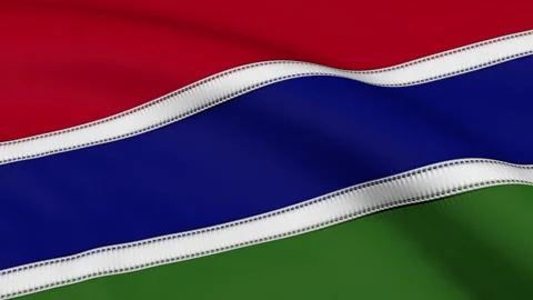 Gambia Flag Loop Stock Footage 241210462