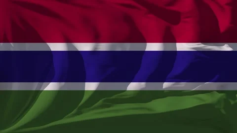 Gambia Flag Loop Stock Footage 295716426