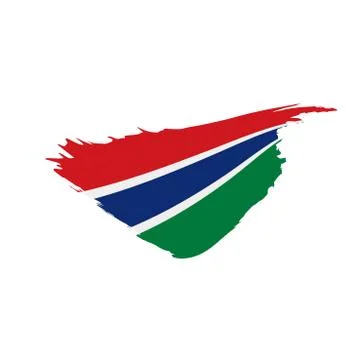 Gambia flag, vector illustration Stock Illustration