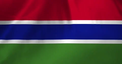 Gambia flag waving with the wind background loop video animation 스톡 동영상 327171972