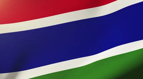 Gambia flag waving in the wind. Looping sun rises style.  Animation loop 스톡 동영상 48905024