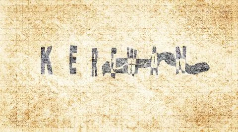 Gambia Kerewan Typography Map Stock Illustration