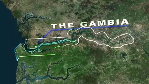 The Gambia Map Animation Stock Footage 273879747