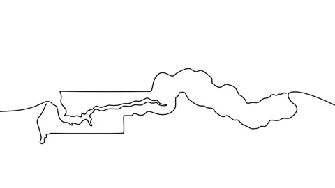 Gambia map Stock Footage 314879392