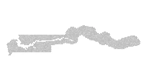 Gambia map from particles, dots. Digital silhouette. Abstract animation bac.. Stock Footage 315139730