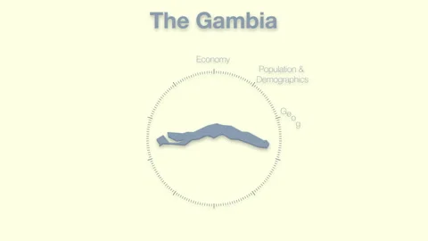 The Gambia MAP revealingmotion graphics data elements Stock Footage 339862000